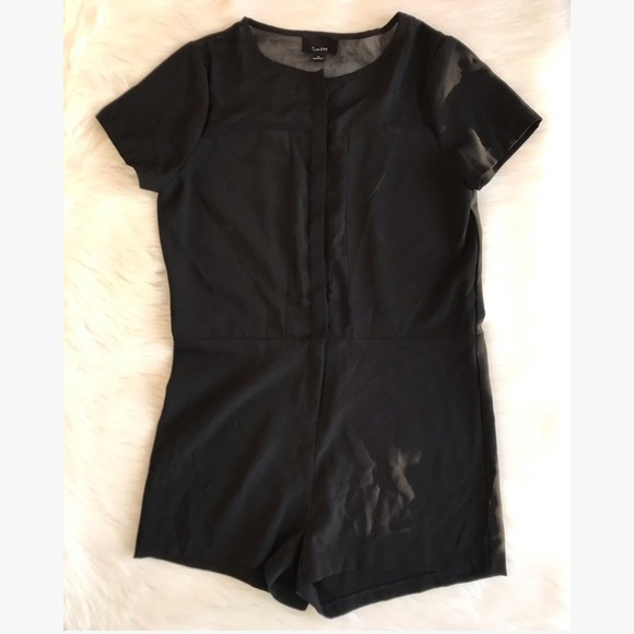 Lumiere Sheer Mesh Peek a Boo Romper - Picture 2 of 8